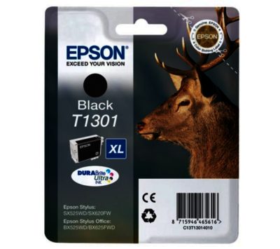 EPSON Stag T1301 XL Black Ink Cartridge EPSON Stag T1301 XL Black Ink Cartridge